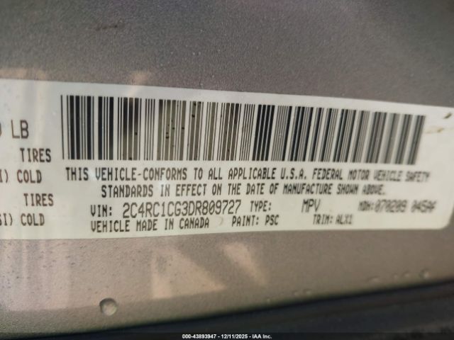 2013 CHRYSLER TOWN & COUNTRY 2C4RC1CG3DR809727 Photo 8