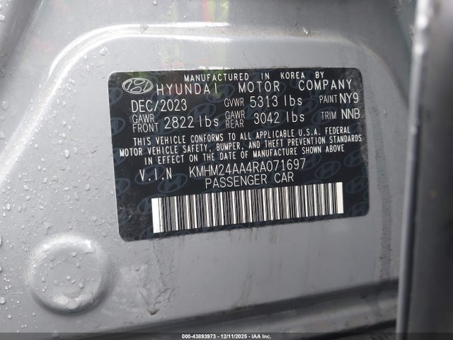 Hyundai Ioniq 6 Se 2024 KMHM24AA4RA071697 Image 9