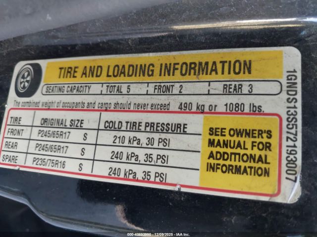 2007 CHEVROLET TRAILBLAZER 1GNDS13S572193007 Photo 8