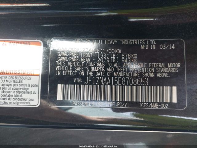 2014 SCION FR-S JF1ZNAA15E8708653 Photo 8