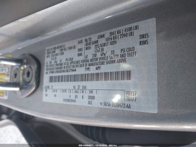 2022 FORD ESCAPE 1FMCU9G6XNUB37944 Photo 8