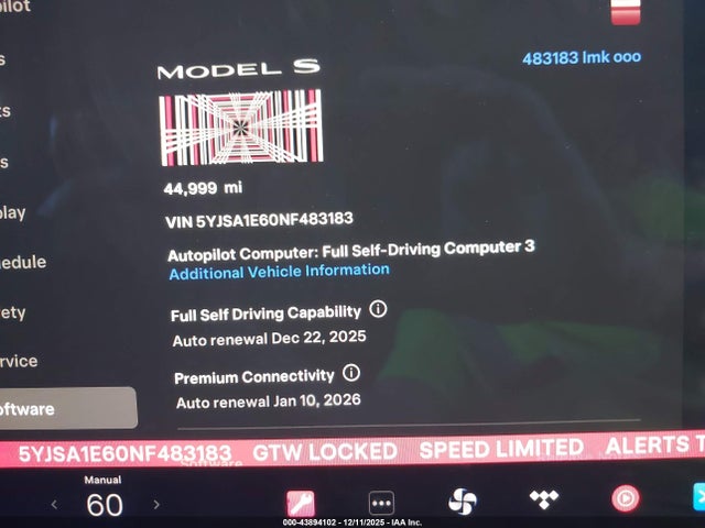 2022 TESLA MODEL S 5YJSA1E60NF483183 Photo 6
