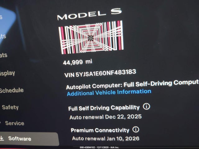 2022 TESLA MODEL S 5YJSA1E60NF483183 Photo 8