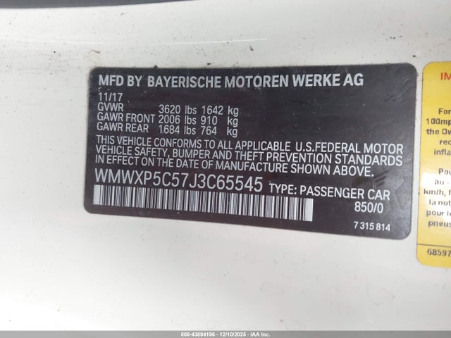 Mini Hardtop Cooper/oxford Edition 2018 WMWXP5C57J3C65545 Image 9