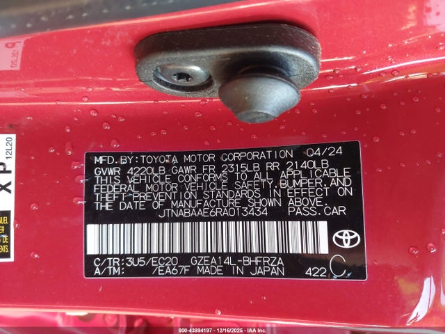 2024 TOYOTA GR COROLLA JTNABAAE6RA013434 Photo 8