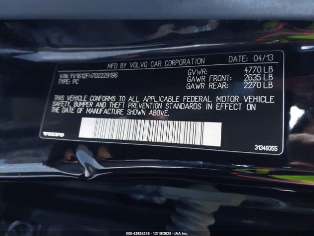 2013 VOLVO S60 YV1612FH7D2229196 Photo 8