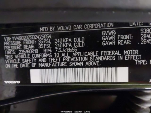 2013 VOLVO XC60 YV4902DZ5D2425054 Photo 8