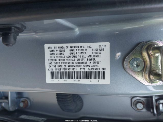 2015 ACURA TLX 19UUB1F58FA013975 Photo 8