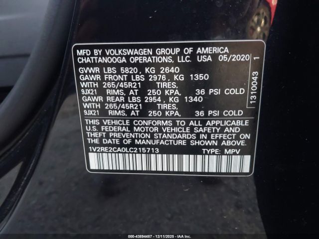 2020 VOLKSWAGEN ATLAS CROSS SPORT 1V2RE2CA0LC215713 Photo 8