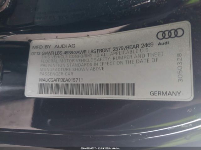 2014 AUDI S5 WAUCGAFR3EA015711 Photo 8