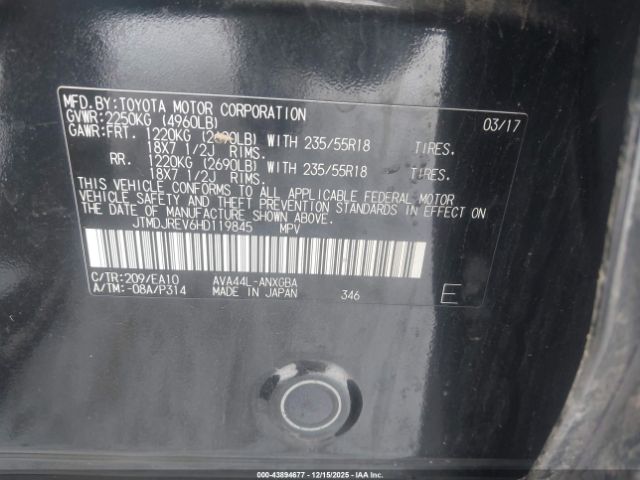 2017 TOYOTA RAV4 HYBRID JTMDJREV6HD119845 Photo 8