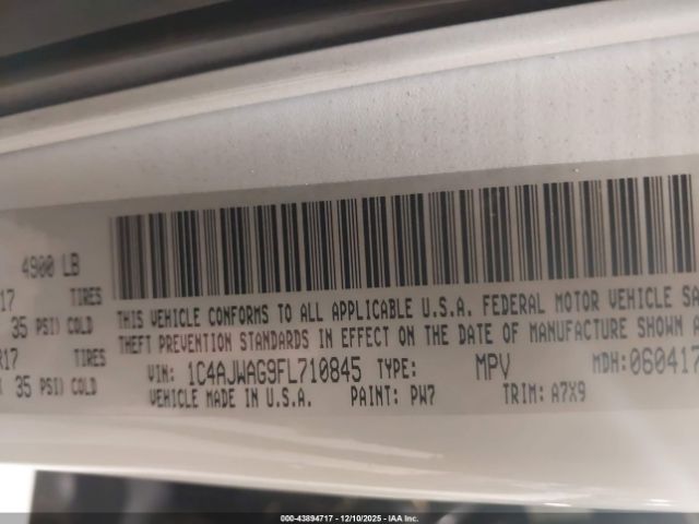 2015 JEEP WRANGLER 1C4AJWAG9FL710845 Photo 8