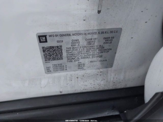 2019 CHEVROLET TRAX 3GNCJLSB5KL314802 Photo 8
