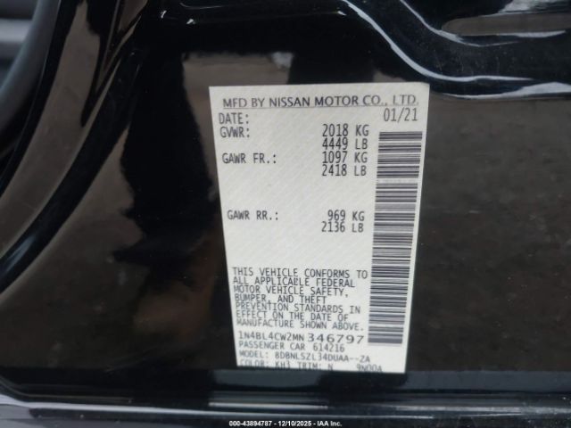 2021 NISSAN ALTIMA 1N4BL4CW2MN346797 Photo 8
