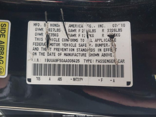 2010 ACURA TL 19UUA9F50AA008425 Photo 8