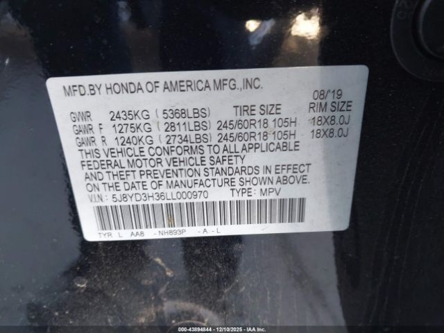 2020 ACURA MDX 5J8YD3H36LL000970 Photo 8
