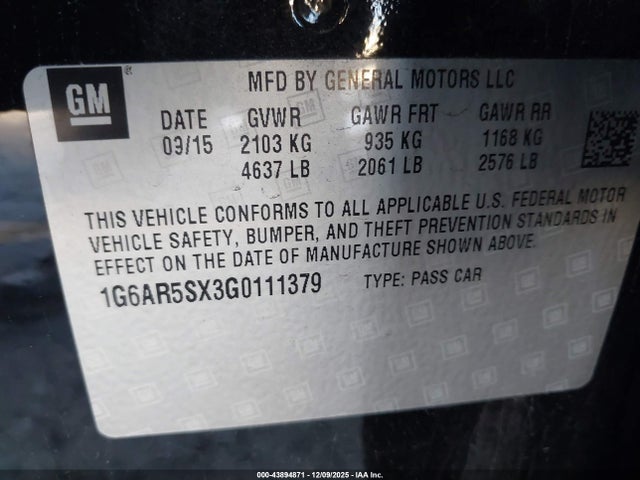 2016 CADILLAC CTS 1G6AR5SX3G0111379 Photo 8