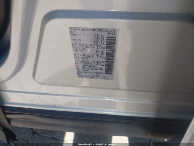2019 NISSAN PATHFINDER 5N1DR2MN2KC589767 Photo 8