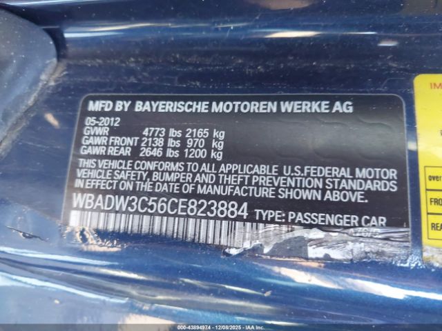 2012 BMW 3 SERIES WBADW3C56CE823884 Photo 8