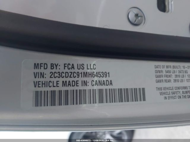 2021 DODGE CHALLENGER 2C3CDZC91MH645391 Photo 8