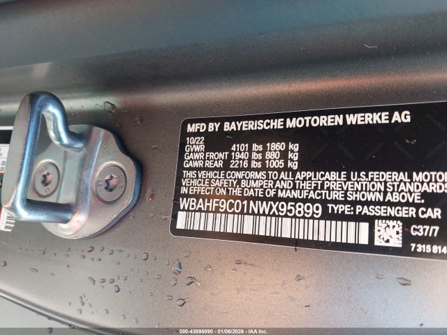 WBAHF9C01NWX95899 BMW Z4 M40I