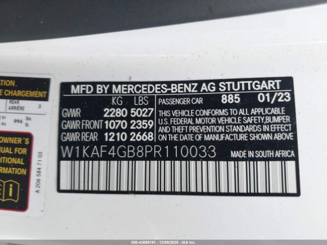 2023 MERCEDES-BENZ C 300 W1KAF4GB8PR110033 Photo 8