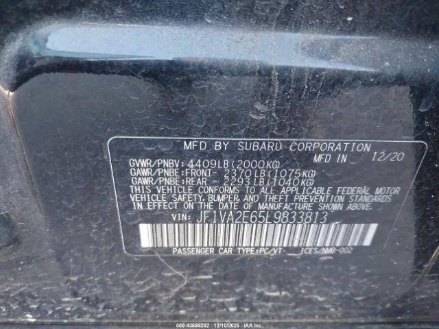 2020 SUBARU WRX STI JF1VA2E65L9833813 Photo 8