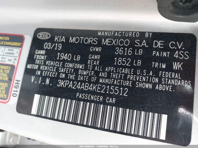 KIA RIO S 2019 3KPA24AB4KE215512 Image 9