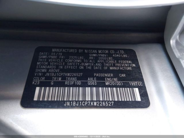 2019 NISSAN ROGUE SPORT JN1BJ1CP7KW226527 Photo 8