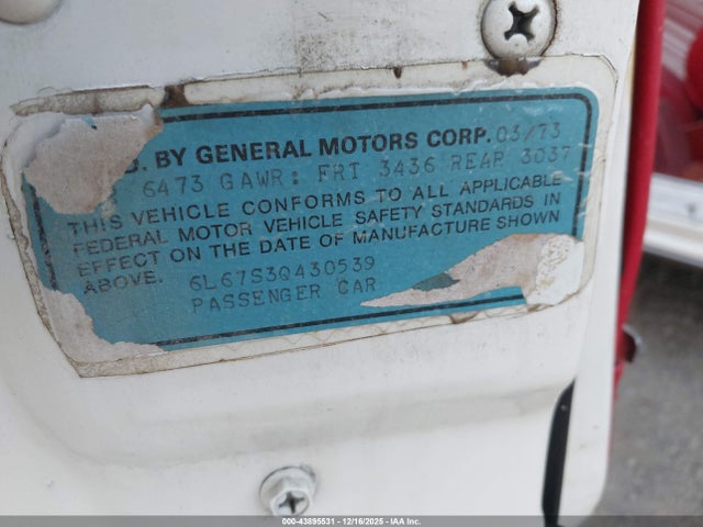 1973 CADILLAC ELDORADO 00006L67S3Q430539 Photo 8