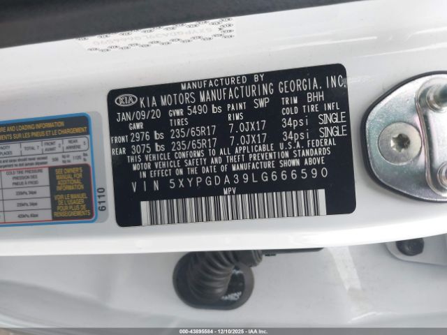 2020 KIA SORENTO 5XYPGDA39LG666590 Photo 8