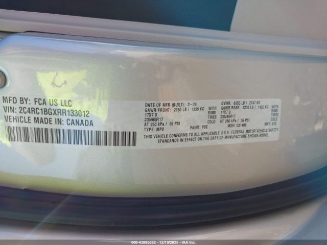 2024 CHRYSLER PACIFICA 2C4RC1BGXRR133012 Photo 8