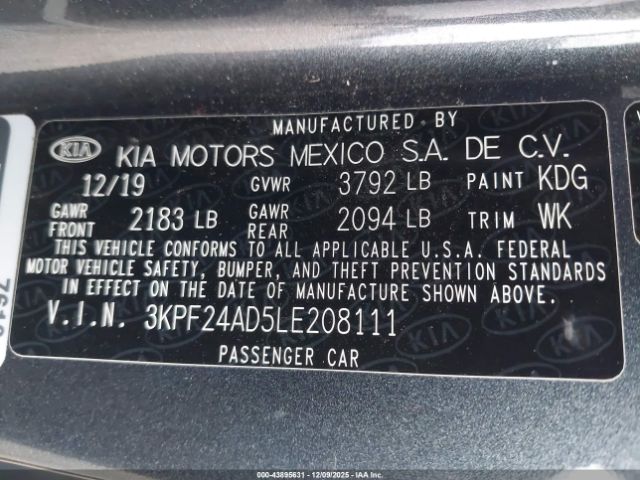 2020 KIA FORTE 3KPF24AD5LE208111 Photo 8