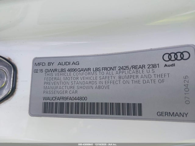 2015 AUDI A5 WAUCFAFR9FA044800 Photo 8