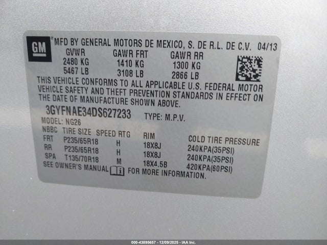 2013 CADILLAC SRX 3GYFNAE34DS627233 Photo 8