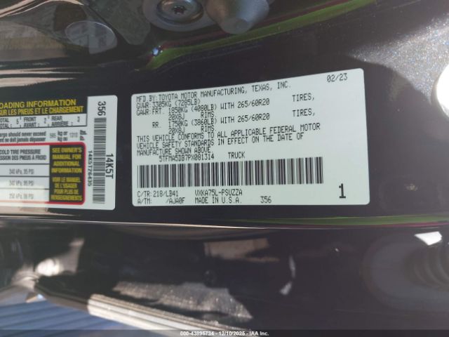 2023 TOYOTA TUNDRA 5TFMA5DB7PX081314 Photo 8