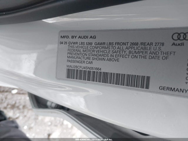 2025 AUDI ALL-NEW A5 WAU2BCFU4SN051664 Photo 8