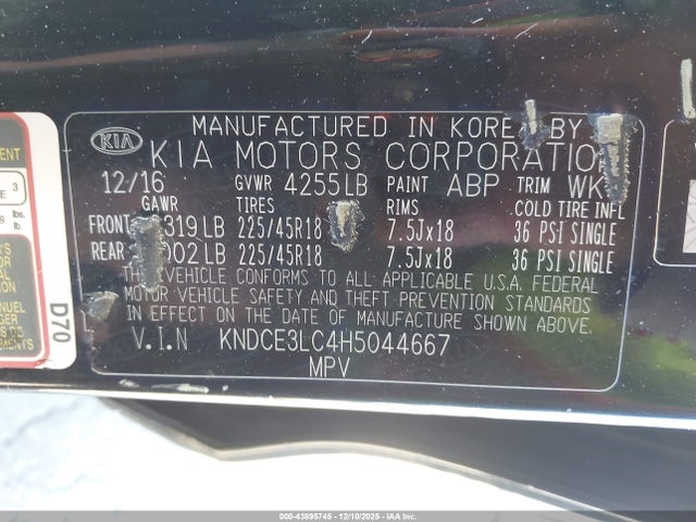 KIA Niro Touring 2017 KNDCE3LC4H5044667 Image 9