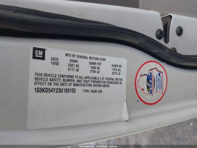 2003 CADILLAC DEVILLE 1G6KD54Y23U169155 Photo 8