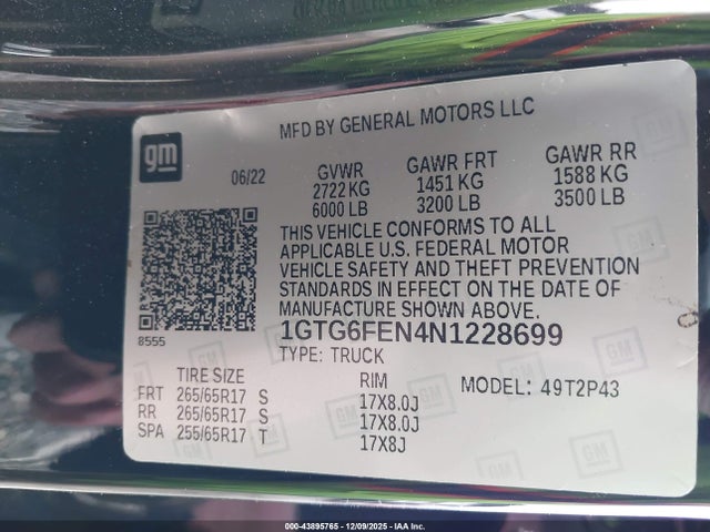 1GTG6FEN4N1228699 GMC Canyon 4wd Short Box At4 - Leather