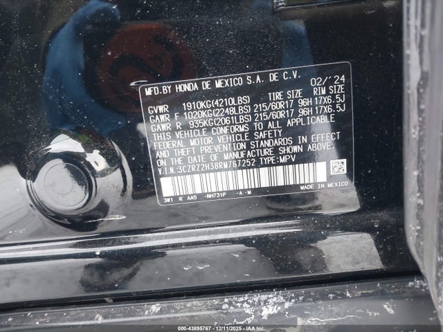 2024 HONDA HR-V 3CZRZ2H38RM767252 Photo 8