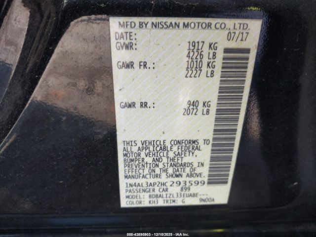 2017 NISSAN ALTIMA 1N4AL3AP2HC293599 Photo 8
