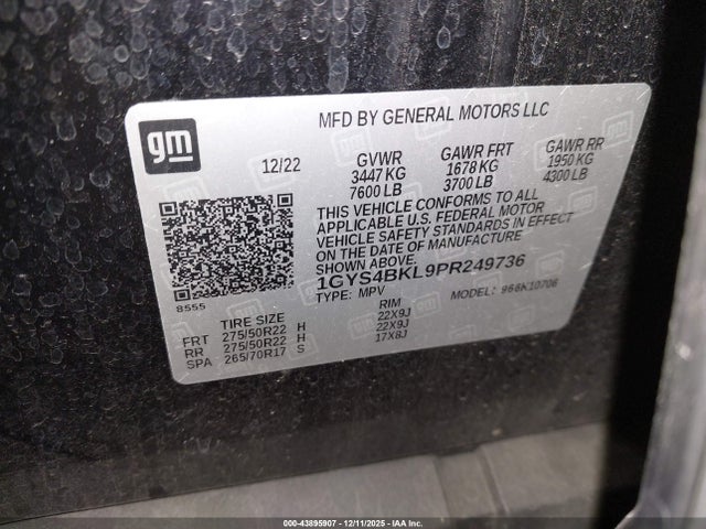 2023 CADILLAC ESCALADE 1GYS4BKL9PR249736 Photo 8
