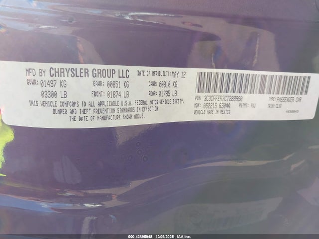 2012 FIAT 500C 3C3CFFER7CT288990 Photo 8