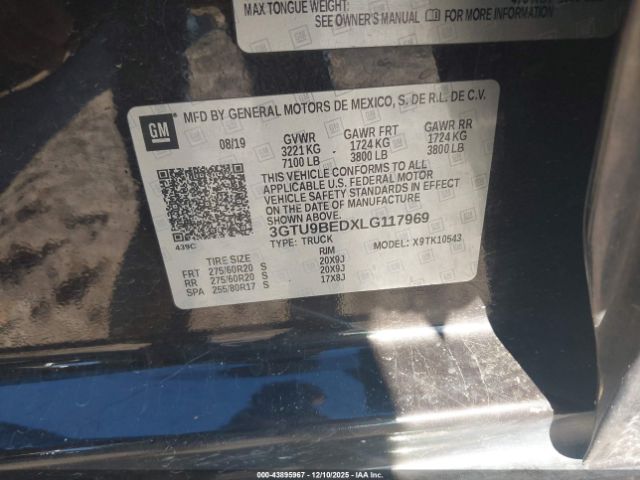 2020 GMC SIERRA 1500 3GTU9BEDXLG117969 Photo 8