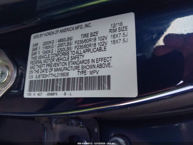 2017 ACURA RDX 5J8TB3H77HL016606 Photo 8