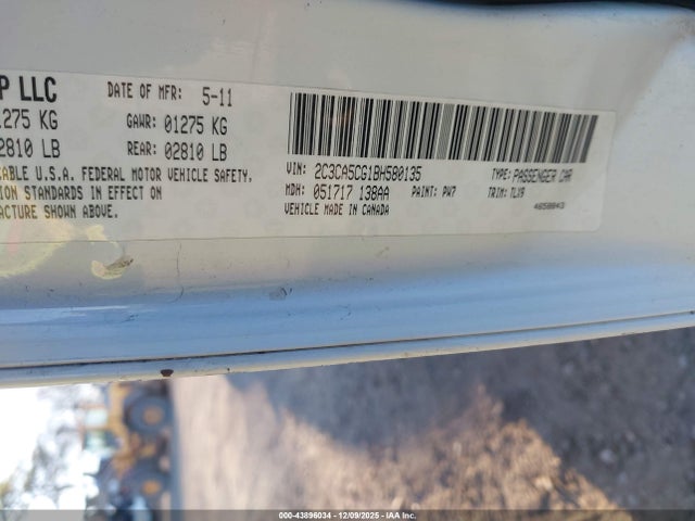 Aukcja sprzedaży 2011 Chrysler 300 Limited, vin: 2C3CA5CG1BH580135, numer aukcji: 43896034