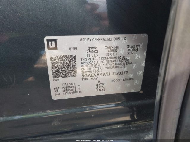 2020 BUICK ENCLAVE 5GAEVAKW1LJ120372 Photo 8