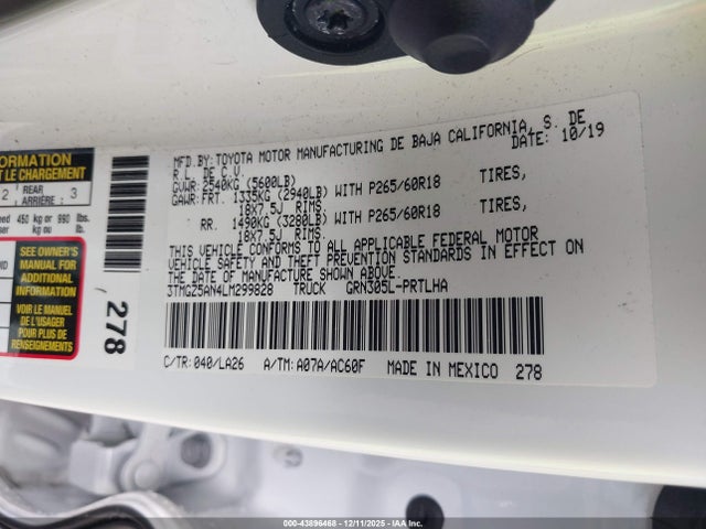 3TMGZ5AN4LM299828 Toyota Tacoma Limited