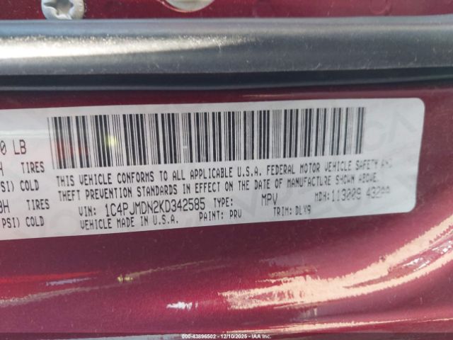 2019 JEEP CHEROKEE 1C4PJMDN2KD342585 Photo 8